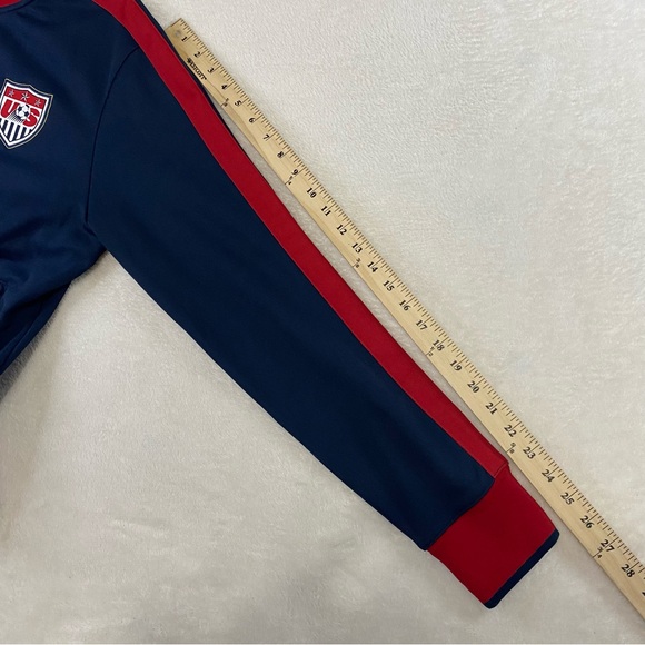 NIKE USA Soccer N98 2011 Full Zip Track Athletic Jacket Size M Blue Red Gold - Picture 10 of 10